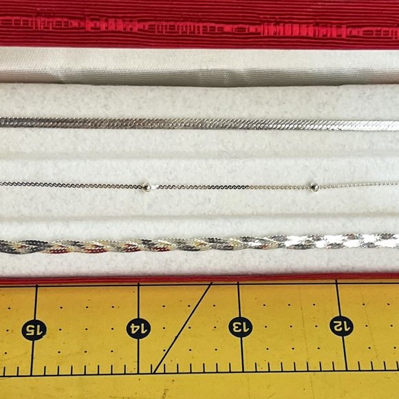 Set of 3 Silver Bracelets IOB - Picture 3 of 4